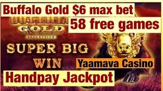 MASSIVE WIN $4000+ Jackpot Hand pay 58 games $6 bet Buffalo Gold Yaamava casino Pre-Thanksgiving