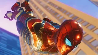 IRON SPIDER-MAN SUIT - Marvel's Spider-Man PS4 Free Roam and Combat gameplay