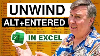 Excel - Bob Umlas Unwind Alt+Enter in Cell - Episode 1837