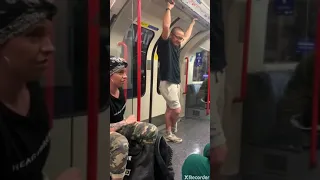 Racist man got knockedout on London Tube