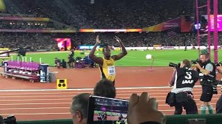 BOLT FINAL 100M LONDON  2017  IAFF BRONZE MEDALS INSIDE STADIUM OLYMPIC