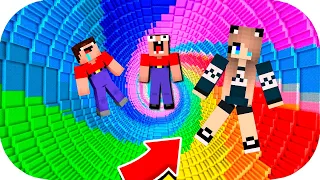 2 НУБА И ДЕВУШКА ПРО ПРОХОДЯТ ДРОППЕР В МАЙНКРАФТ! 100% ТРОЛЛИНГ ЛОВУШКА MINECRAFT | Глазастая морда