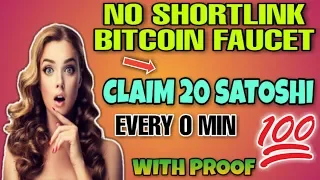 (NO SHORTLINK) CLAIM 20 SATOSHI EVERY 0 MIN || LOW ADS BITCOIN FAUCET || FAUCETHUB