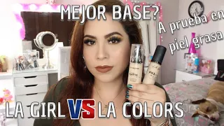 MEJOR BASE? LA GIRL VS LA COLORS (PIEL GRASA) ♥ FERIBARUE