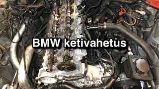 BMW 530d E61 M57D30 timingchain replacement