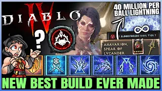 Diablo 4 - New Best UBER INFINITE DAMAGE Sorcerer Build - Ahavarion Ball Lightning = OP - Guide!