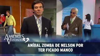 Amores Verdadeiros - Aníbal zomba de Nelson por estar manco