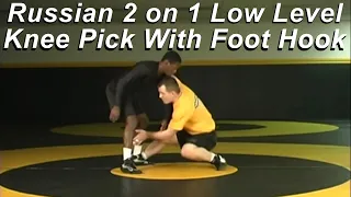 Russian 2 on 1 Low Level Knee Pick With Foot Block