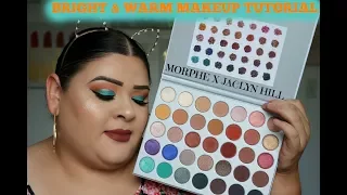 MORPHE X JACLYN HILL PALETTE | BRIGHT TEAL & WARM EYE MAKEUP TUTORIAL