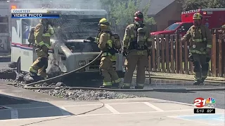 USPS mail delivery truck catches fire in Redmond