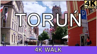 Toruń Old Town - Poland, walking in Toruń 4K