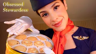 ASMR Flight Attendant is OBSESSED With Your SLEEP | Shoulder & Foot Massage ~ First Class Flight ✈️