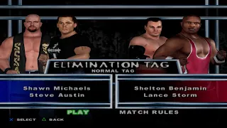 WWE SmackDown! HCTP - ShawnMichaels,SteveAustin VS SheltonBenjamin,LanceStorm (ELIMINATION TAG)