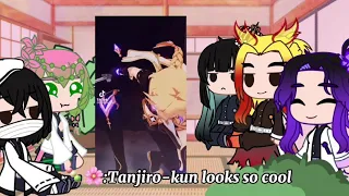Hashiras react to tanjiro as aether|original?(some designs are inspired)