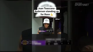 Juan Toscano-Anderson standing up for Russ 💪💪 #shorts #foryou #nba #basketball #subscribe #explore