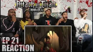 EREN VS FEMALE TITAN: ATTACK ON TITAN EP 21 REACTION/REVIEW