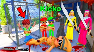 Gta 5 Evil Nun Kidnapped Kicko And Little Singham | Gta 5 Gameplay | Little Singham Cartoon