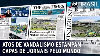 Atos de vandalismo estampam capas de jornais pelo mundo | SBT Brasil (09/01/23)