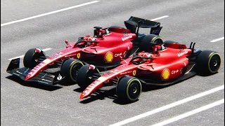 Ferrari F1 2022 WINGLESS vs Ferrari F1 2022 - Drag Race 20 KM Straight Track