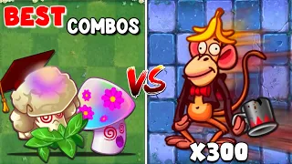PvZ2 Challenge! 30 Random Combos Plants Vs 300 Monkey Zombie - Who Will Win?