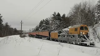 2М62-0730, СМ2М-1817 Выгрузка снега. Unloading snow.