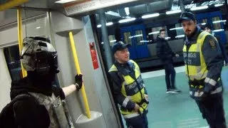 Wearing Spec Ops gear in the Metro (Sweden) w/ subtitles