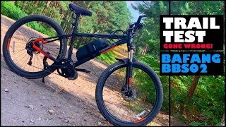 How does E-bike conversion BAFANG BBS02 perform on TRAILS?