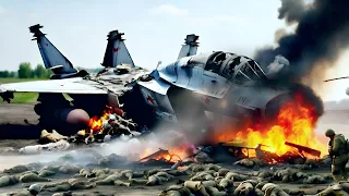 first in history! US vs Russia Air Battle! US F-16s destroy 150 Russian Su-34s