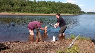 установка свай под воду