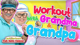 Workout With GRANDMA and GRANDPA! | Skip Counting Forward and Back Song for Kids | Jack Hartmann