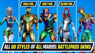 All 50 Sliver Foil, Gold Foil and Holo Foil STYLES - How to Unlock Foils Edit Styles in Fortnite