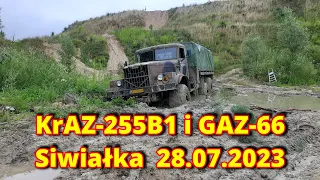 KrAZ-255B1 i GAZ-66 Siwiałka 28.07.2023r
