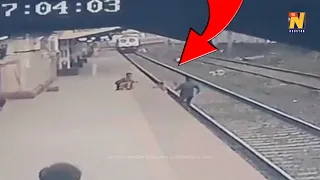 Indian railway worker risks life to save child