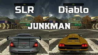 Mercedes-Benz SLR McLaren vs Lamborghini Diablo - NFS MW Redux V3 - WHICH IS FASTEST ?