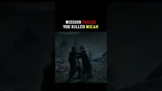 Mission failed. You killed Micah - RDR2 #shorts