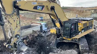 Caterpillar 390D Excavator Loading Mercedes & MAN Trucks - Interkat SA