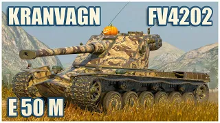 Kranvagn, FV4202 & E 50 M • WoT Blitz Gameplay