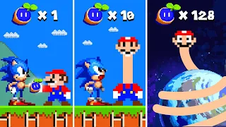 Mario vs Sonic. But Every Seed Makes Mario Turns To Stretchy!...