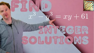 find the integer solutions of this cubic