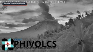 Series of pyroclastic density currents seen at Mayon Volcano