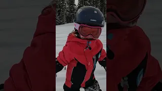 3 Year Old Skiing Powder Does 180. Positive Parenting.