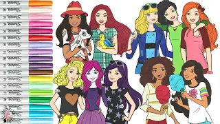 Barbie and Friends Makeover Coloring Book Compilation Disney Princess Powerpuff Teen Titans Encanto