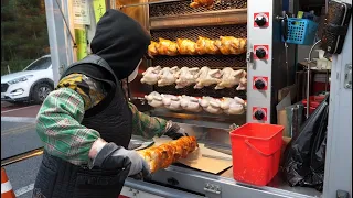 Electric truck grilled chicken, run by grandmother-Korean street food
