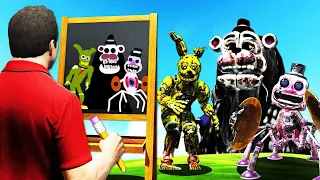 Drawing EVIL ANIMATRONICS To BRING ALIVE In GTA 5 (FNAF)