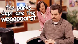 the parks department being bad at their jobs for 8 minutes 17 seconds | Parks & Recreation