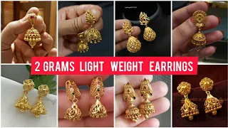 2 grams light weight gold earrings designs || Shine Bright: The Latest Gold Earrings Trends of 2024"