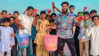 Waterballon challenge Sonu bhai k sath prank krdia 🤣 | syed fahad | the fun fin | comedy vlog 😂