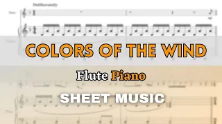 Pocahontas - Colors Of The Wind | Flute and Piano (Sheet Music/Full Score)