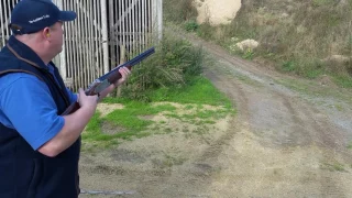 Browning B25 shotgun test firing