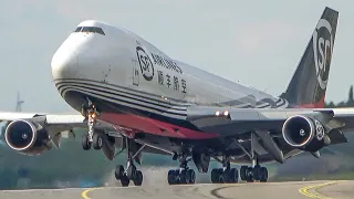 BOEING 747 LANDING + DEPARTURE - THE BEST looking B747 ever? (4K)